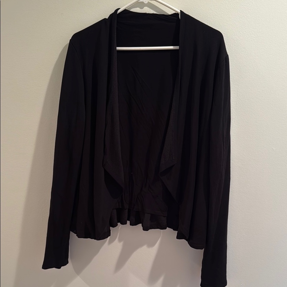 Black Open Front Cardigan bordeaux
